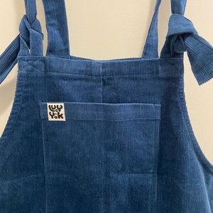 Lucy & Yak Original Dungarees Corduroy - Sea Blue - UK8/XS30